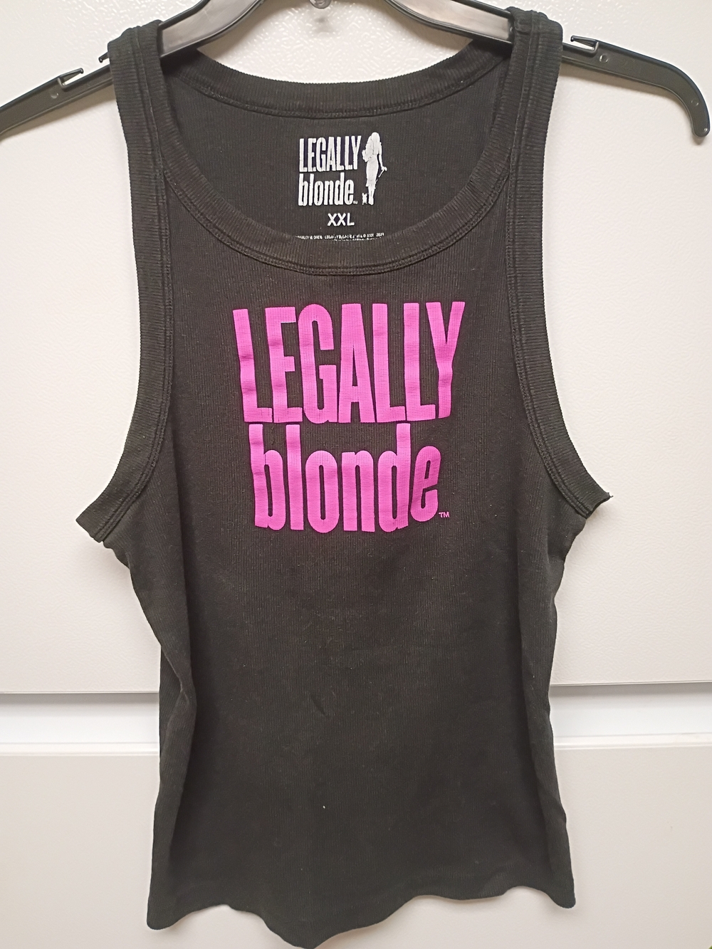 Graphic Tank Top - Black with Pink Logo